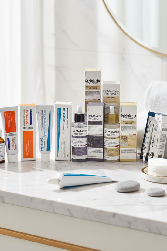 منتجات العناية بالبشرة في حمام فاخر