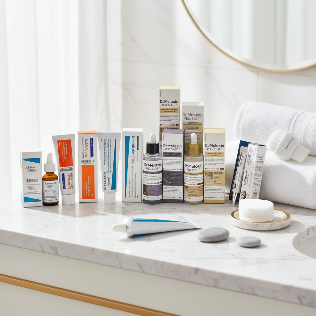 منتجات العناية بالبشرة في حمام فاخر