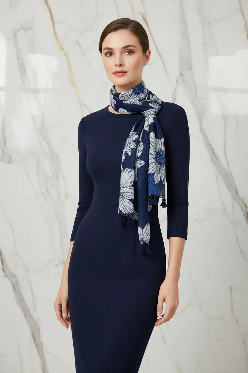 وشاح فاخر بعقدة جانبية