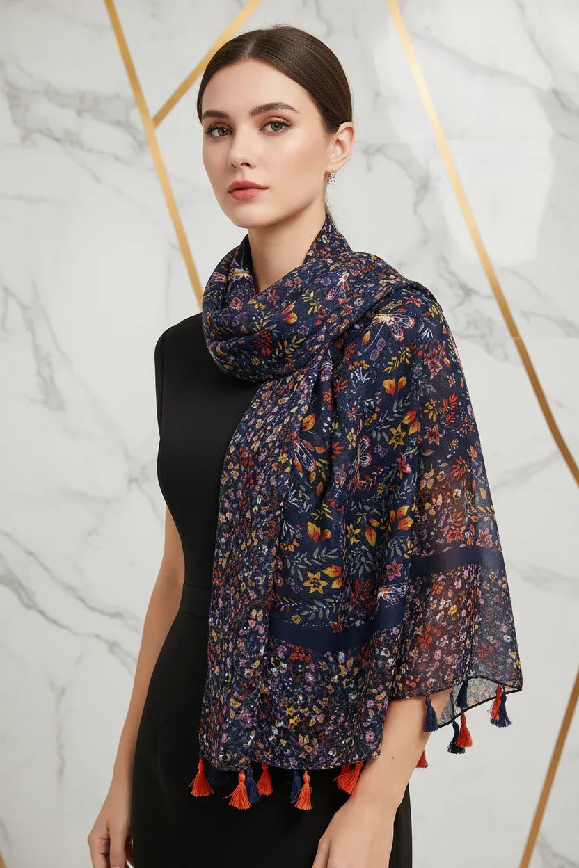 وشاح فاخر على الأكتاف