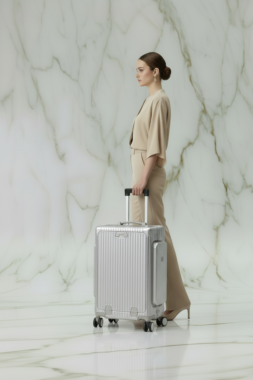 امرأة بزي بيج - فضي