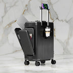 الحقيبة السوداء على خلفية رخامية