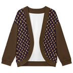 Halloween Ghost Drop Shoulder Knitted Café Noir Cardigan