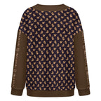 Halloween Ghost Drop Shoulder Knitted Café Noir Cardigan