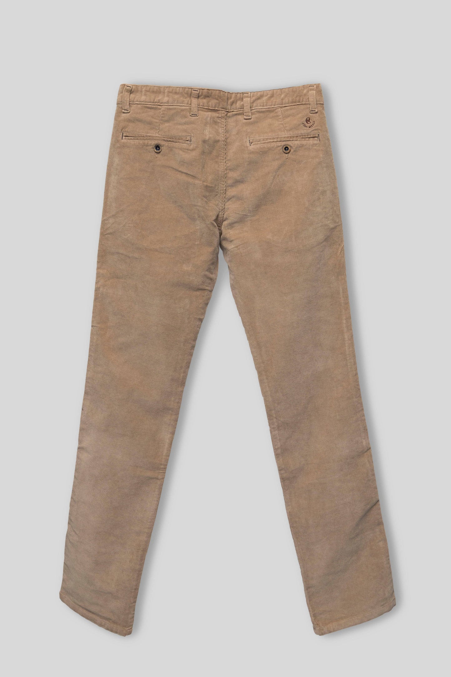 Premium Men's Beige Corduroy Trousers: Comfortable, Stylish, 97% Cotton Blend