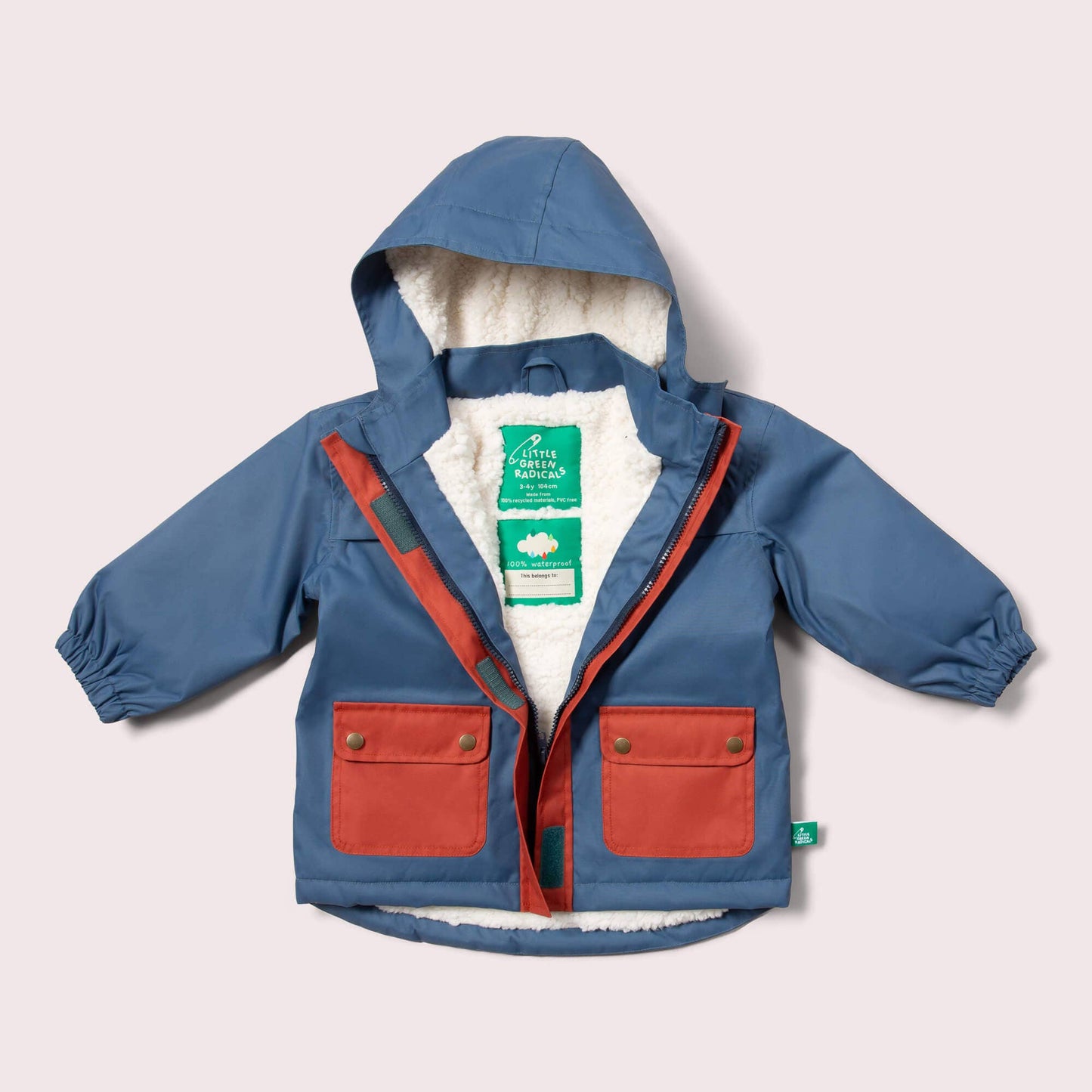 Kids Moonlight Blue Recycled Waterproof Winter Coat – Eco-Friendly, Warm, Durable