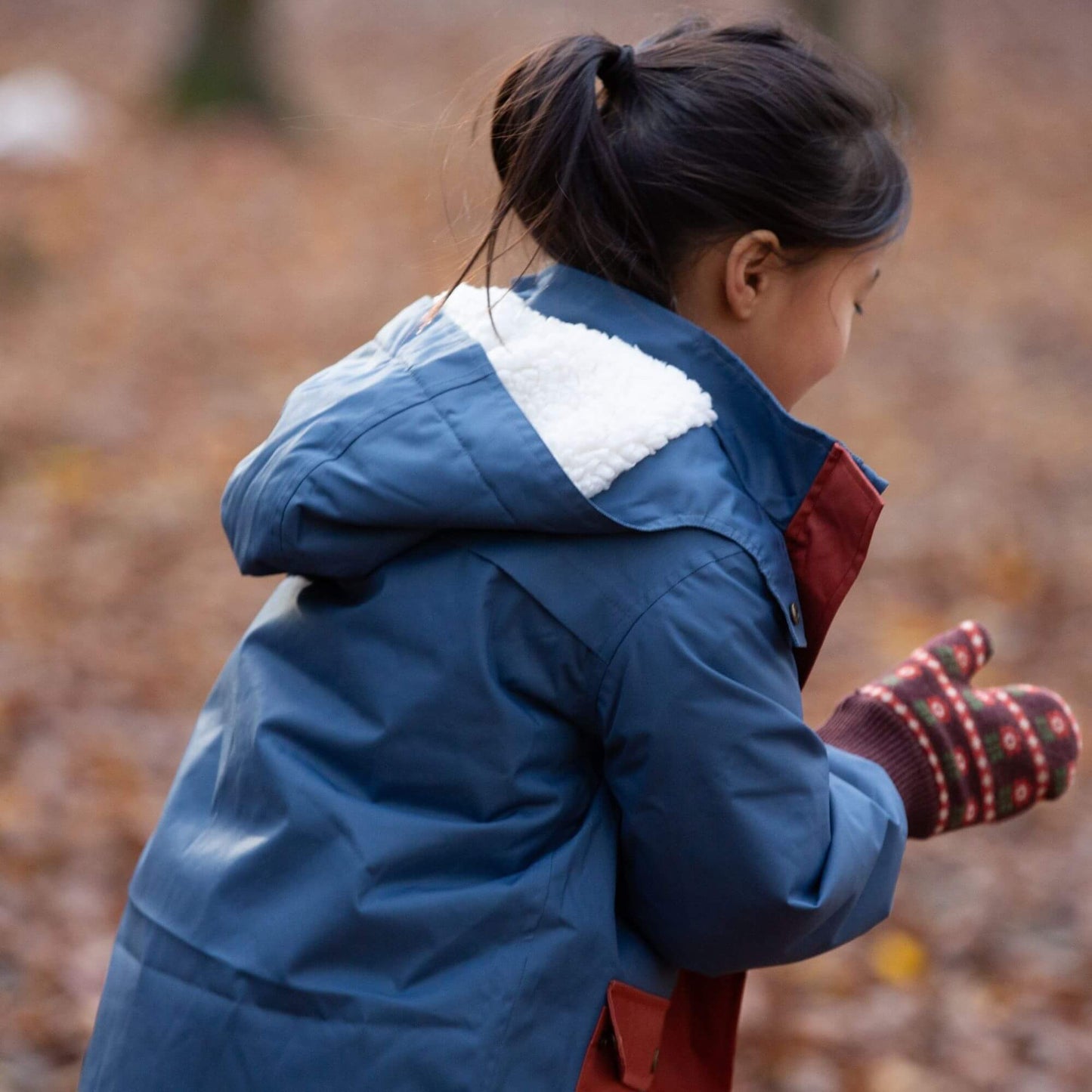 Kids Moonlight Blue Recycled Waterproof Winter Coat – Eco-Friendly, Warm, Durable