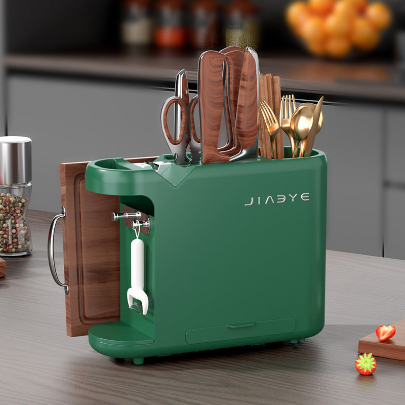 Kitchen Knife Rack with Multi-Functional Organizer