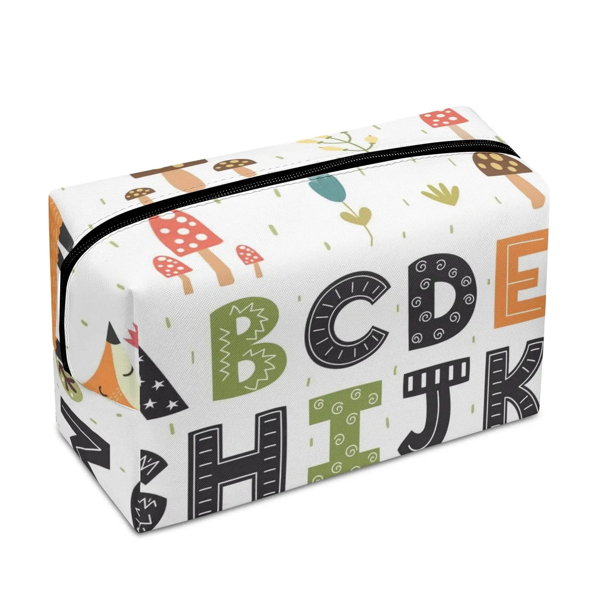 ABCD PU Cosmetic Bag - White - IVORYNN