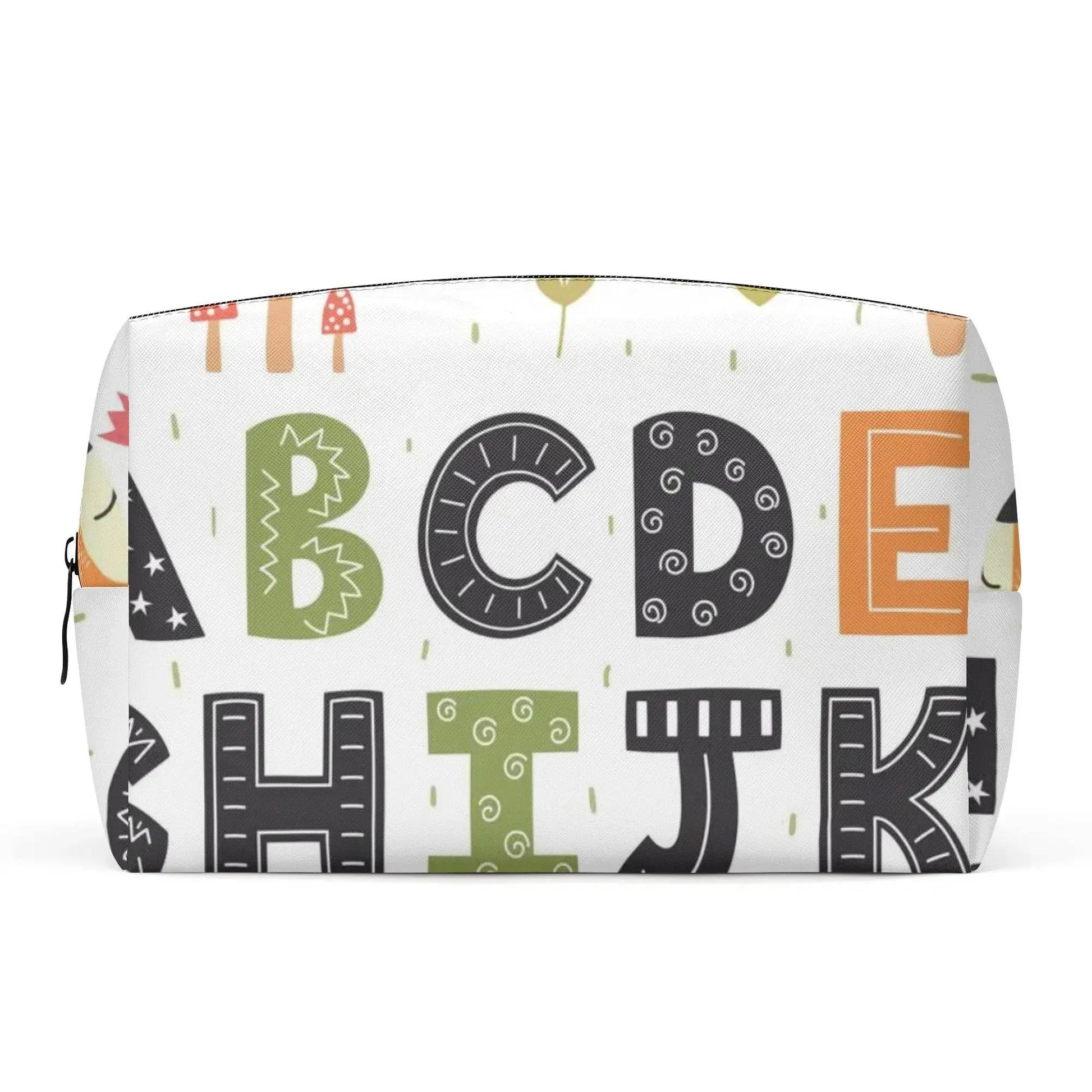 ABCD PU Cosmetic Bag - White - IVORYNN