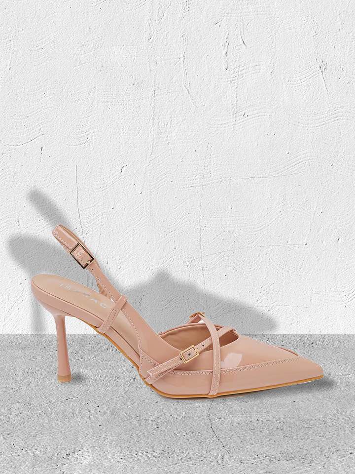 Ankle Straps Pink Patent Leather Pointed Heels - IVORYNN
