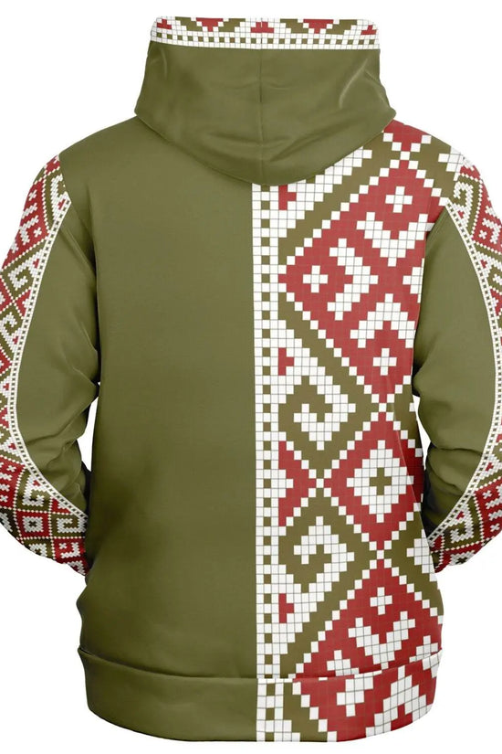 Athletic Zip-Up Olive Hoodie - IVORYNN