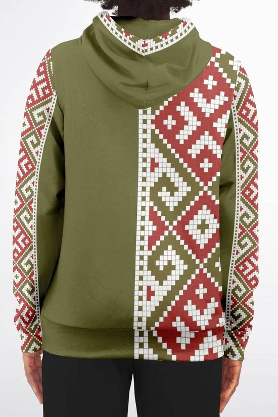 Athletic Zip-Up Olive Hoodie - IVORYNN