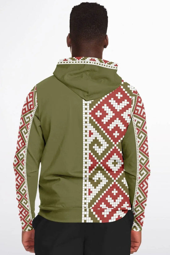 Athletic Zip-Up Olive Hoodie - IVORYNN