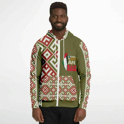 Athletic Zip-Up Olive Hoodie - IVORYNN