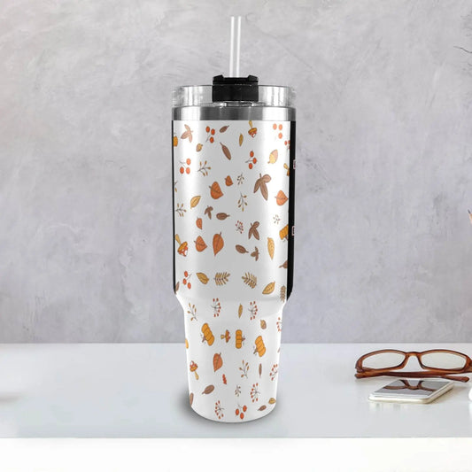 Autumn Effect 40oz Tumbler with Black Handle