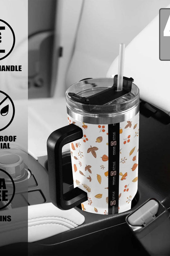 Autumn Effect 40oz Tumbler with Black Handle - IVORYNN