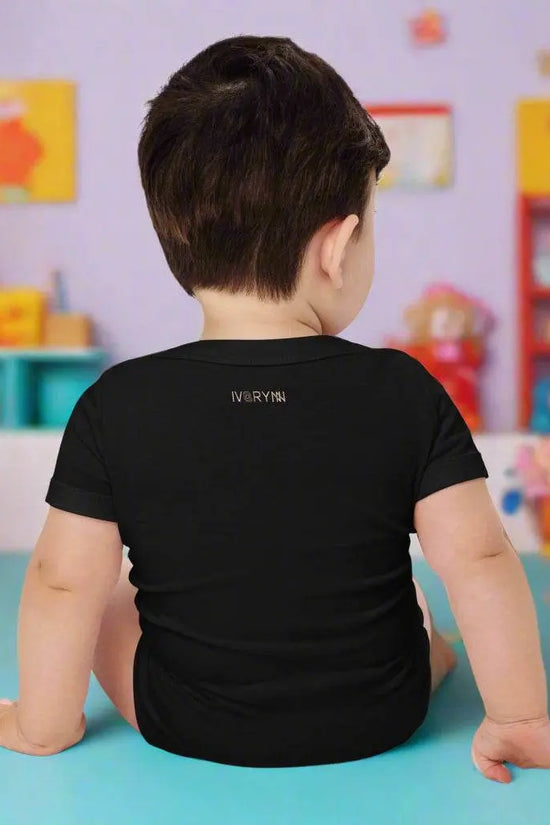 Baby short sleeve Black one piece - IVORYNN