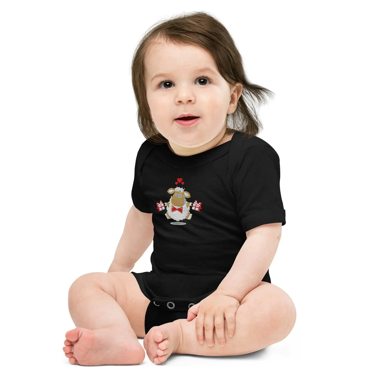 Baby short sleeve Black one piece - IVORYNN