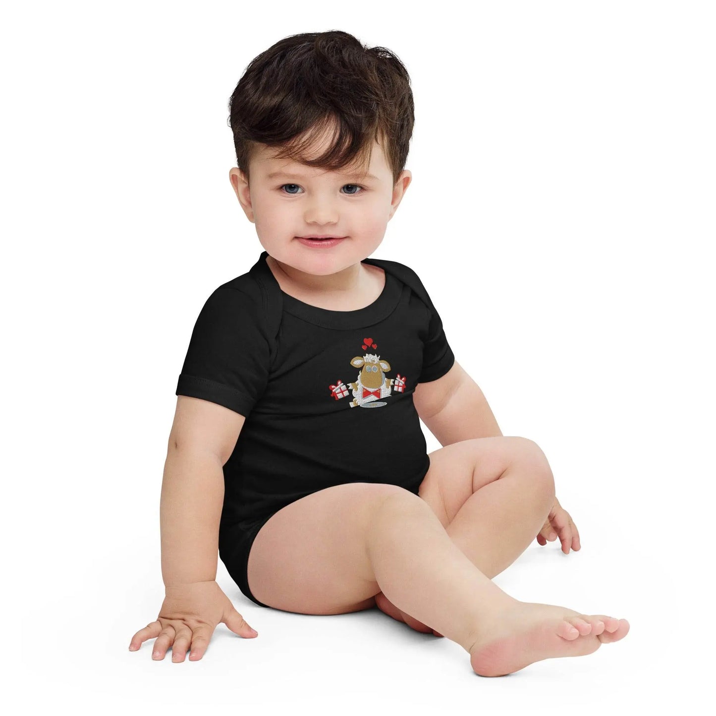 Baby short sleeve Black one piece - IVORYNN