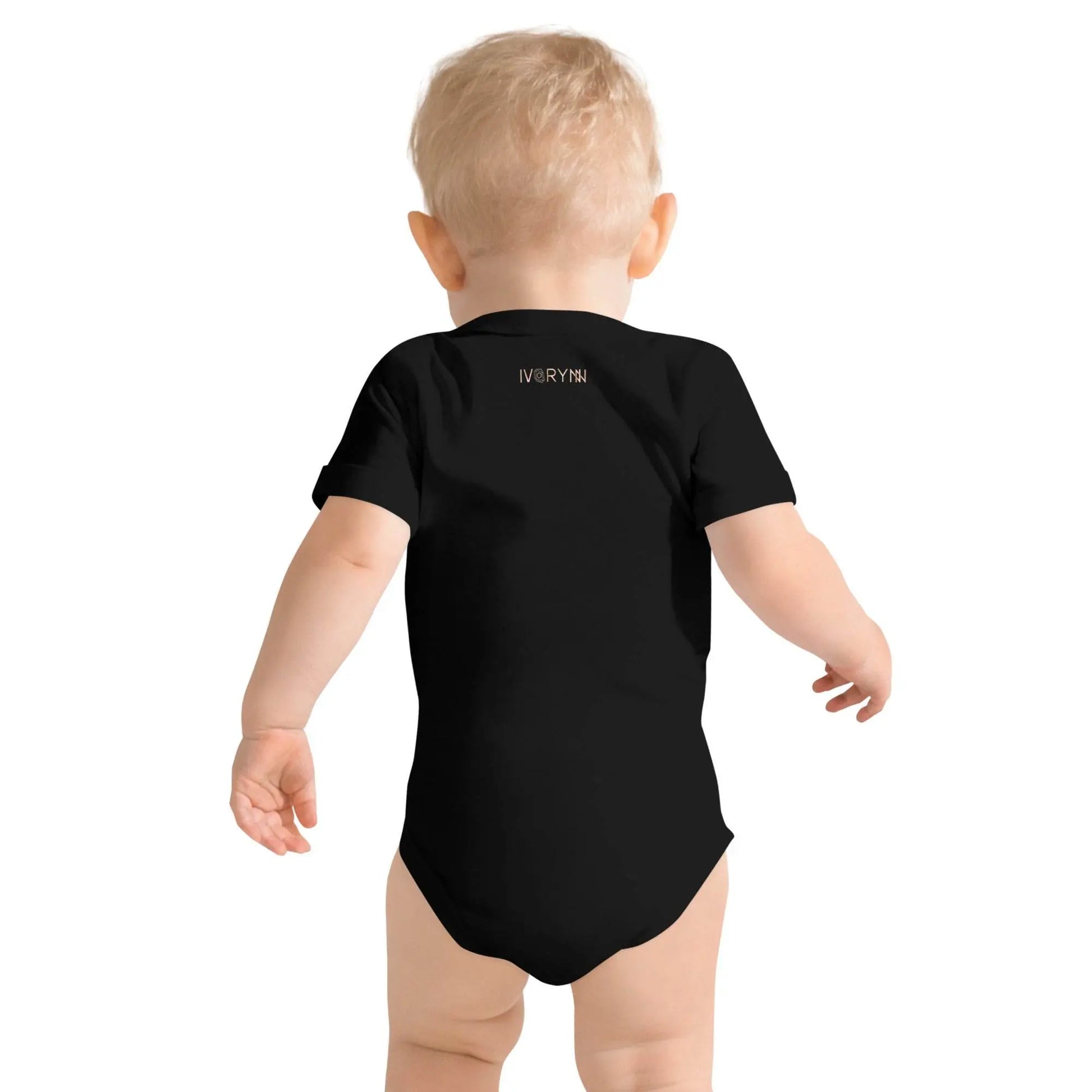 Baby short sleeve Black one piece - IVORYNN