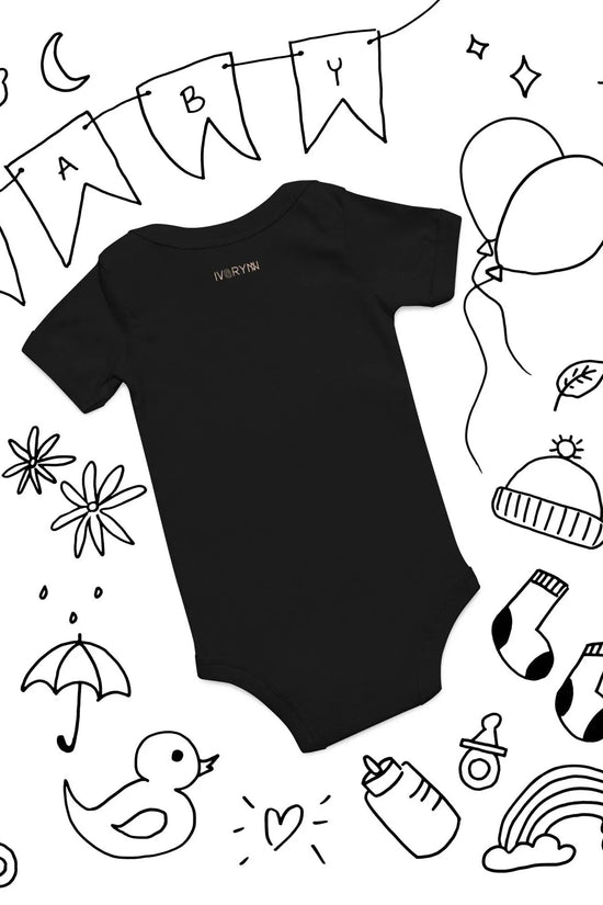 Baby short sleeve Black one piece - IVORYNN