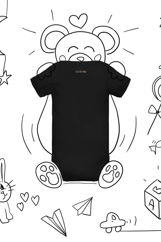 Baby short sleeve Black one piece - IVORYNN