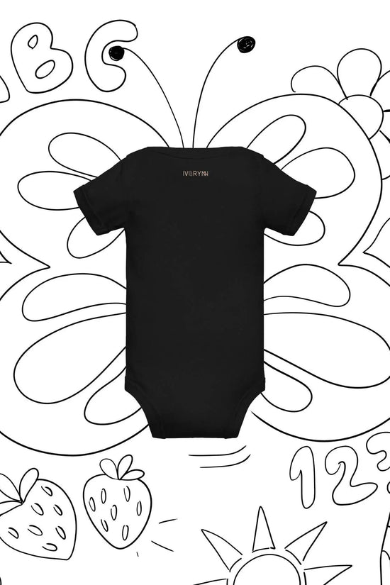 Baby short sleeve Black one piece - IVORYNN