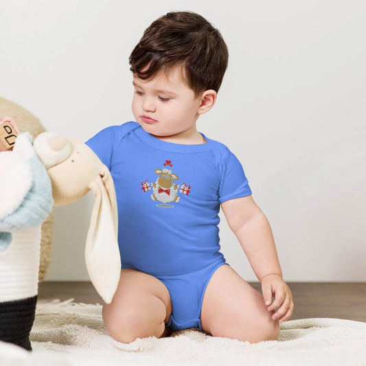 Baby short sleeve  Blue one piece