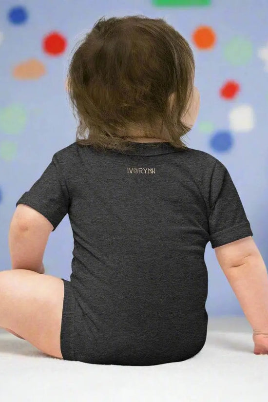 Baby short sleeve Dark Gray one piece - IVORYNN