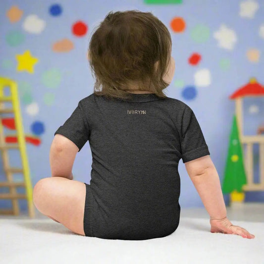 Baby short sleeve Dark Gray one piece