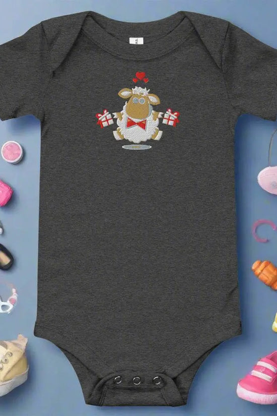 Baby short sleeve Dark Gray one piece - IVORYNN