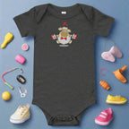 Baby short sleeve Dark Gray one piece - IVORYNN