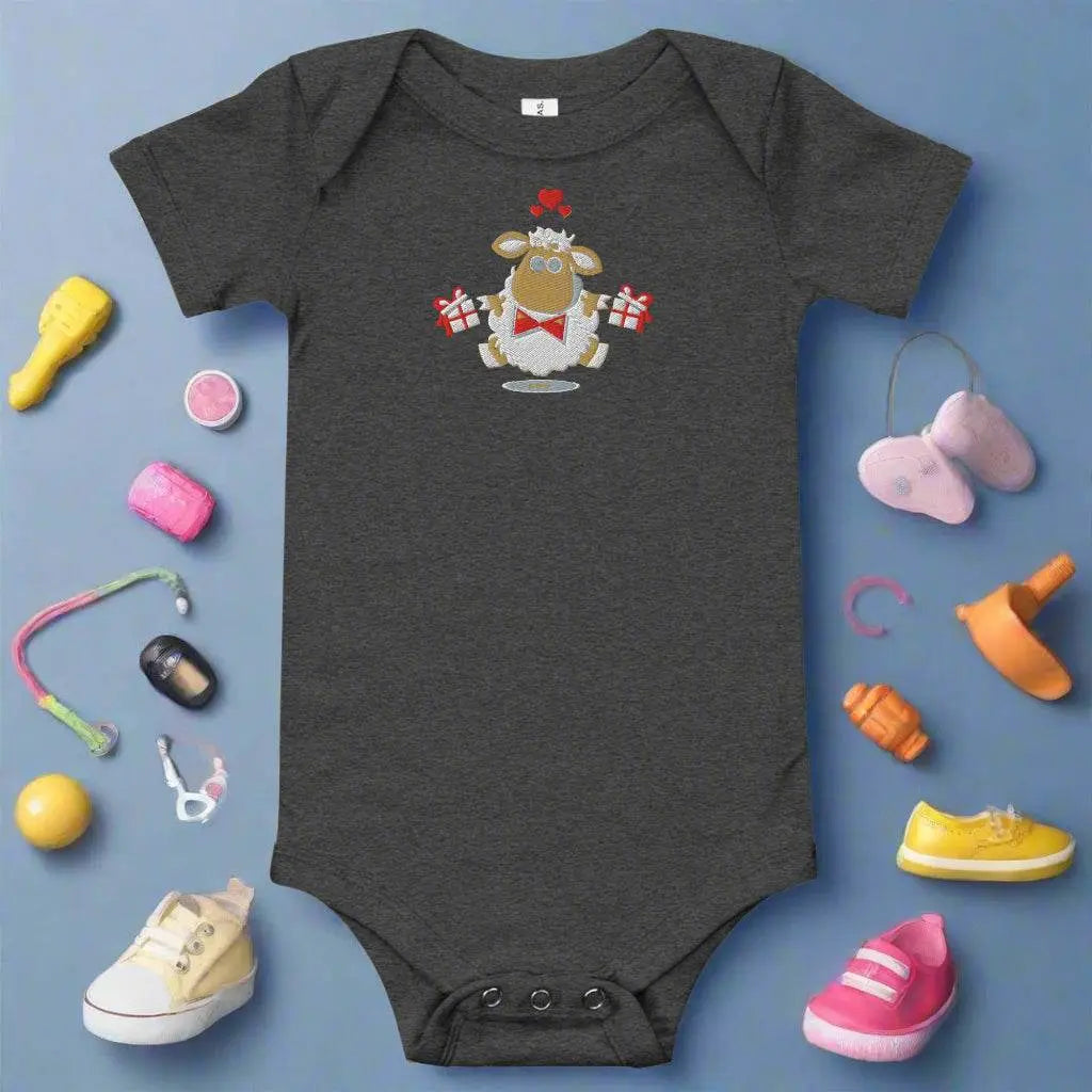 Baby short sleeve Dark Gray one piece - IVORYNN