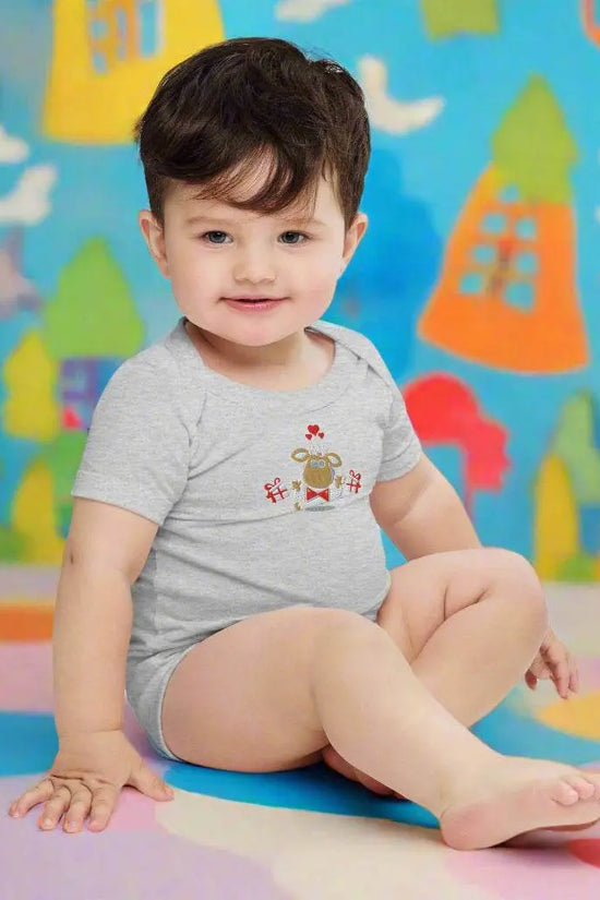 Baby short sleeve Light Gray one piece - IVORYNN