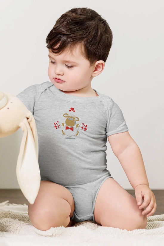 Baby short sleeve Light Gray one piece - IVORYNN