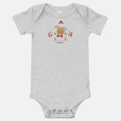 Baby short sleeve Light Gray one piece - IVORYNN
