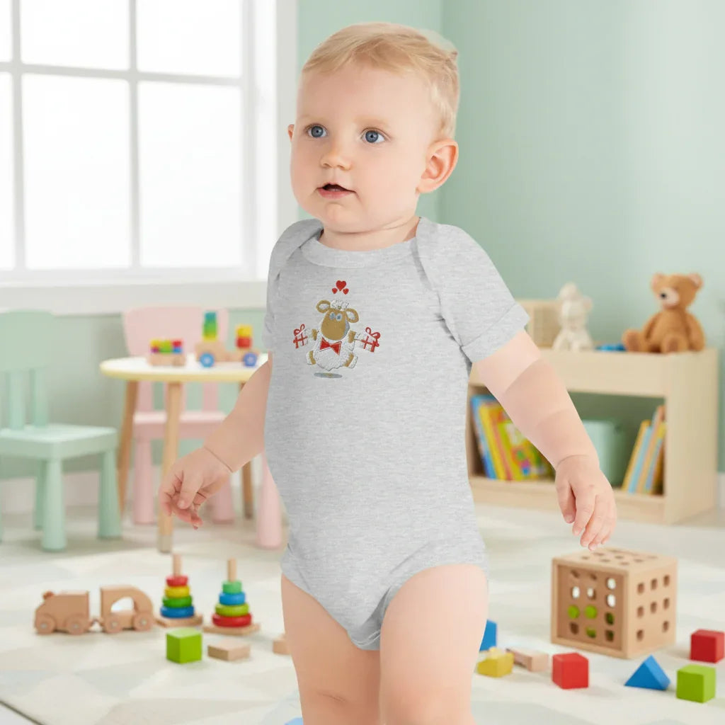 Baby short sleeve Light Gray one piece - IVORYNN