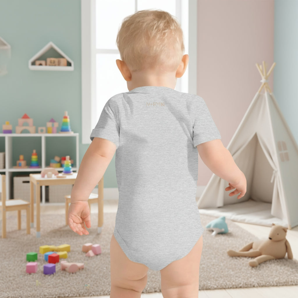 Baby short sleeve Light Gray one piece - IVORYNN