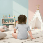 Baby short sleeve Light Gray one piece - IVORYNN