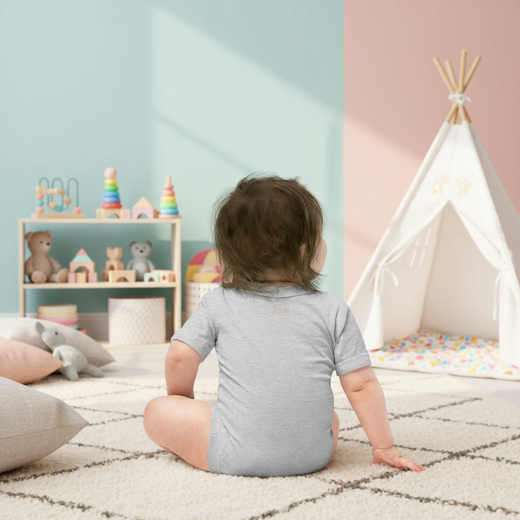 Baby short sleeve Light Gray one piece - IVORYNN