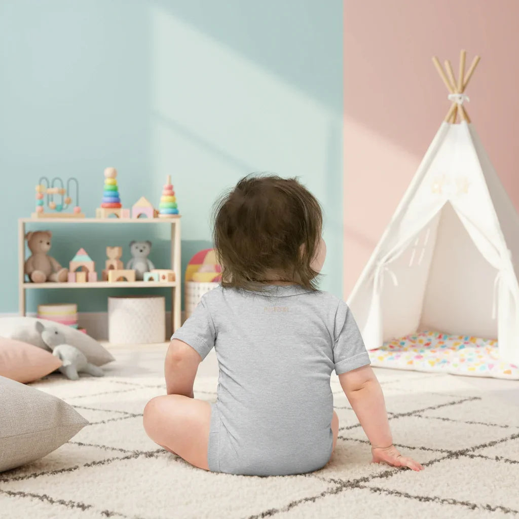 Baby short sleeve Light Gray one piece - IVORYNN