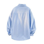 Windproof Moonlight Blue Striped Shirt