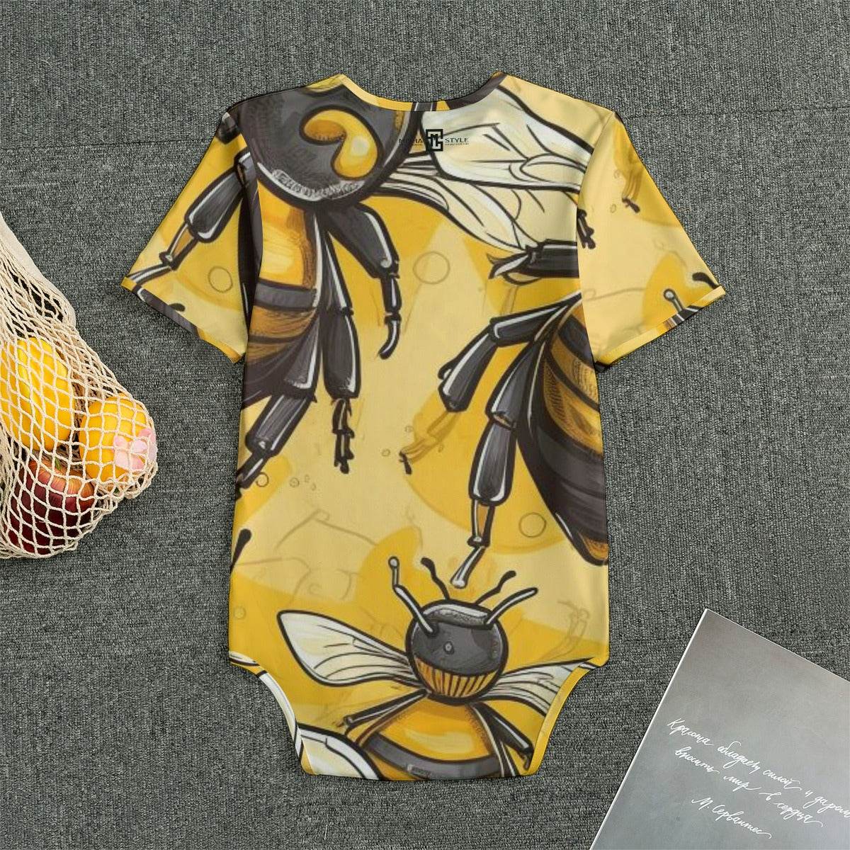 Beez Fly Yellow Bees Baby Bodysuits - IVORYNN