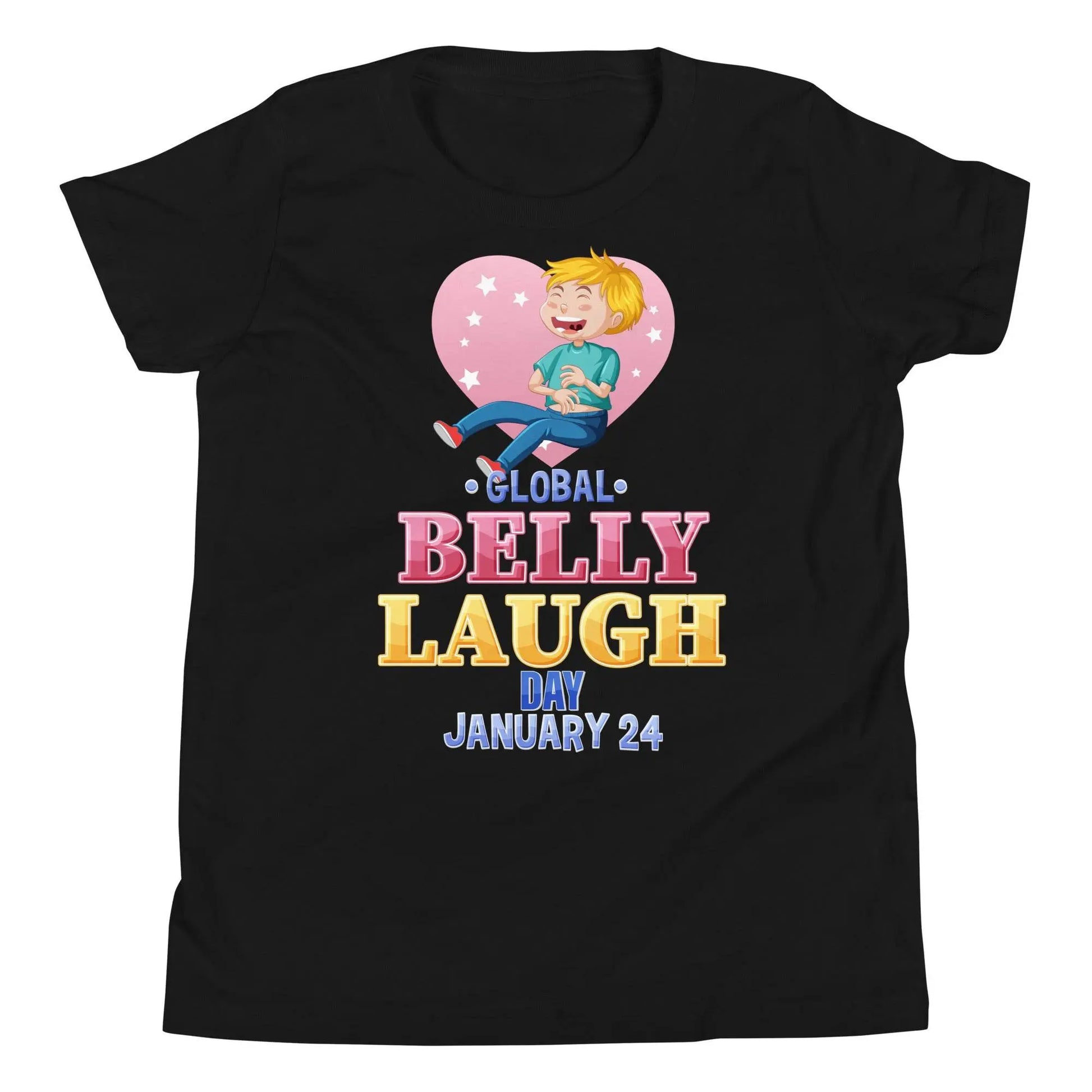 Belly Laugh Youth Short Sleeve Black T-Shirt - IVORYNN
