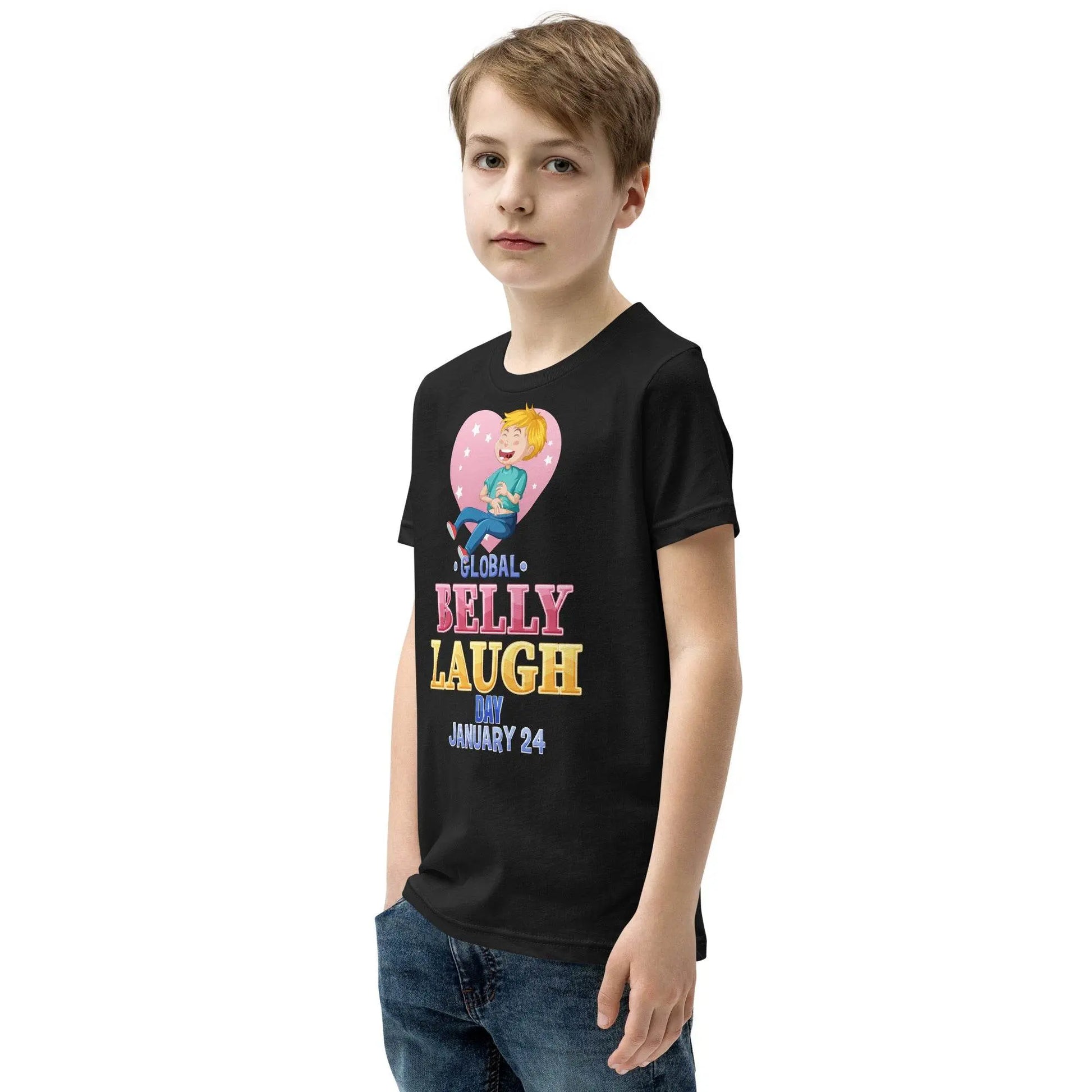 Belly Laugh Youth Short Sleeve Black T-Shirt - IVORYNN