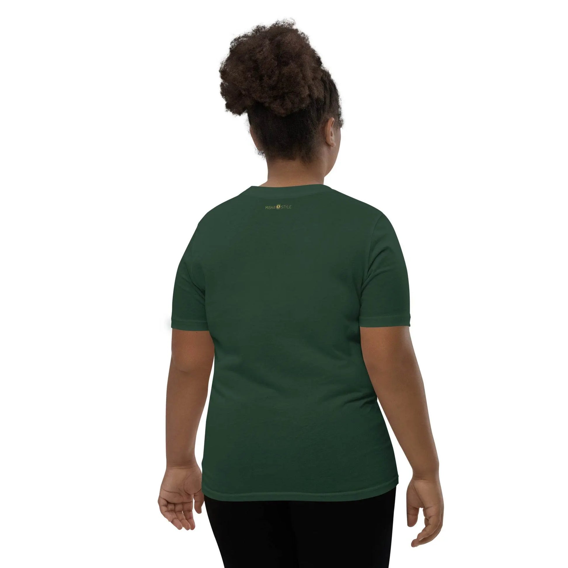 Belly Laugh Youth Short Sleeve Green and white T-Shirt - IVORYNN
