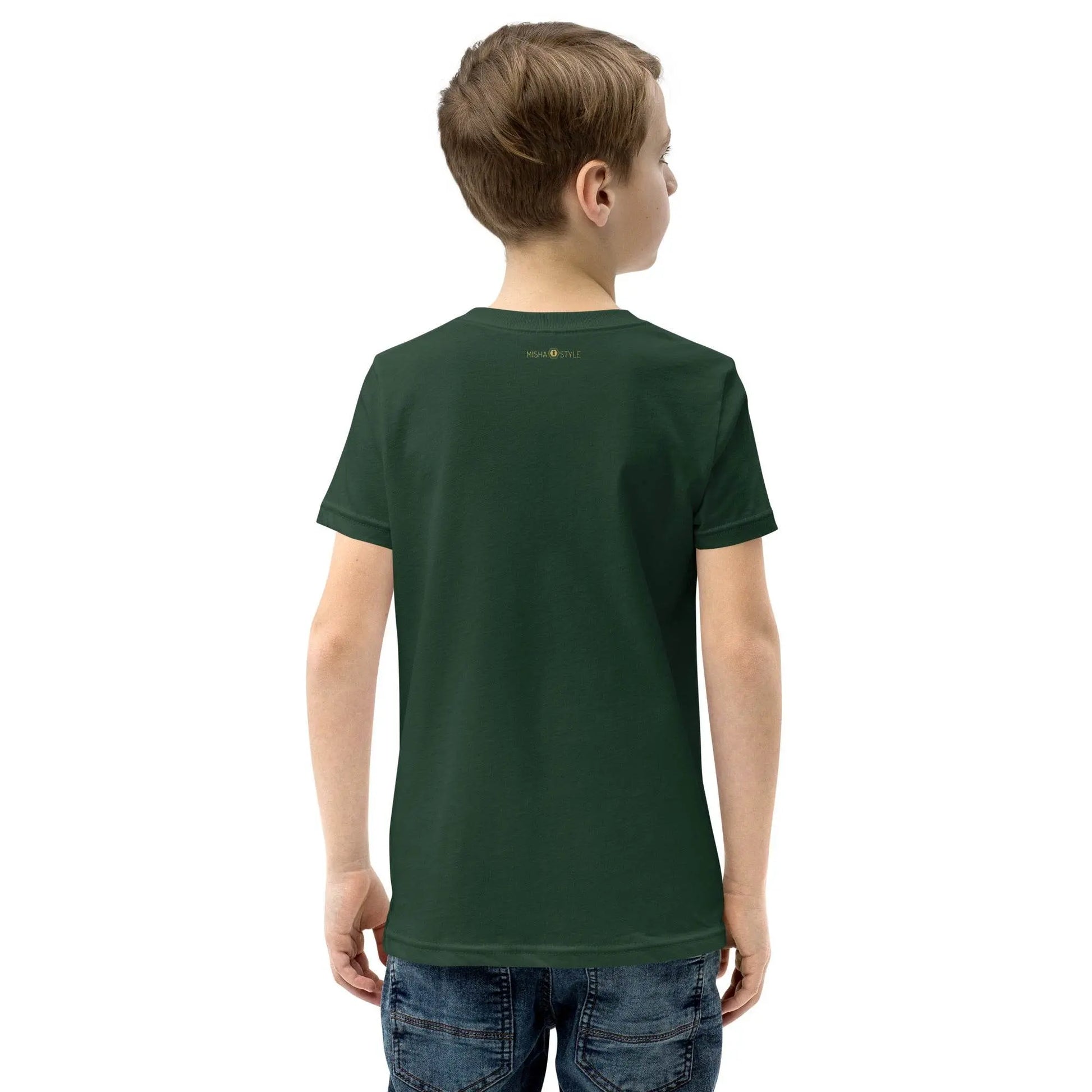 Belly Laugh Youth Short Sleeve Green and white T-Shirt - IVORYNN