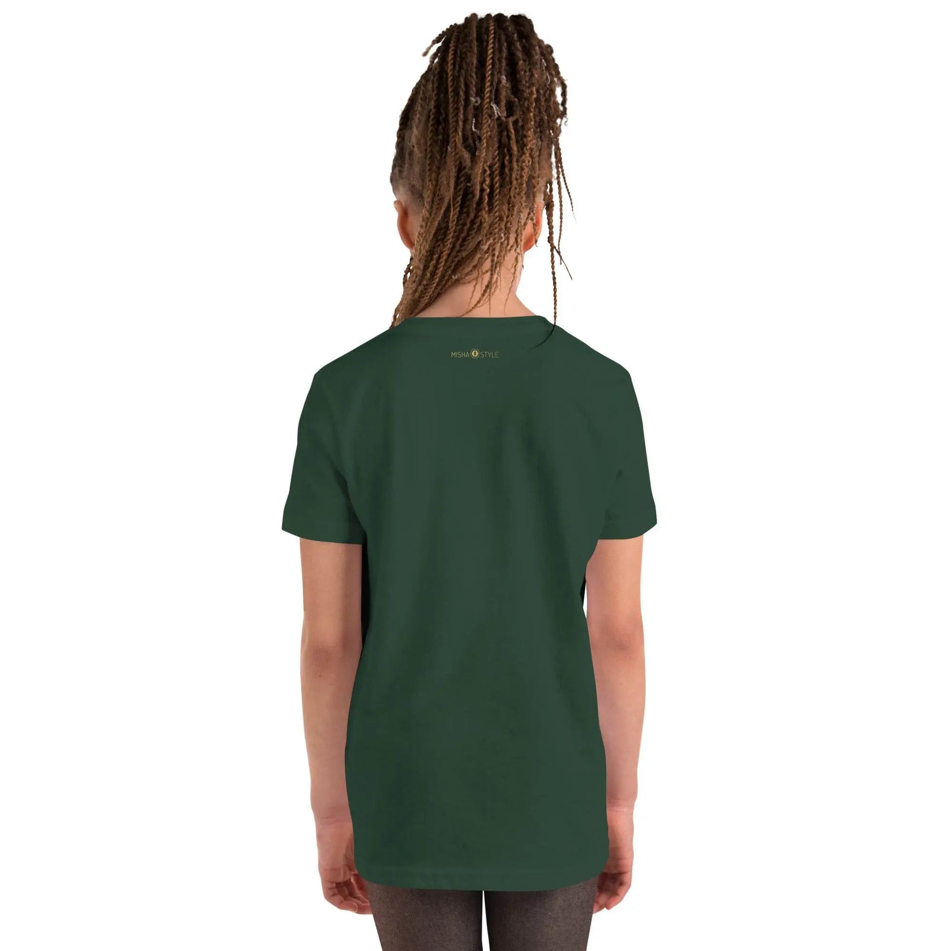 Belly Laugh Youth Short Sleeve Green and white T-Shirt - IVORYNN