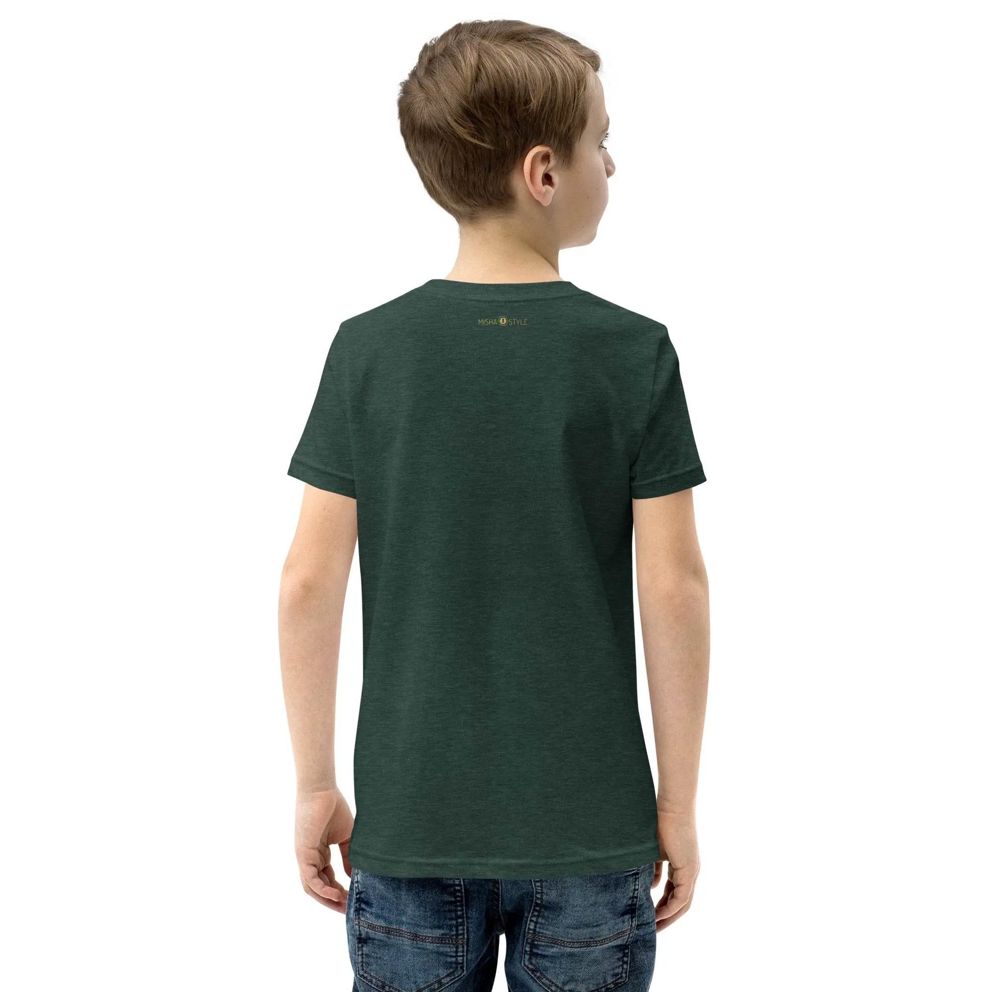 Belly Laugh Youth Short Sleeve Green and white T-Shirt - IVORYNN